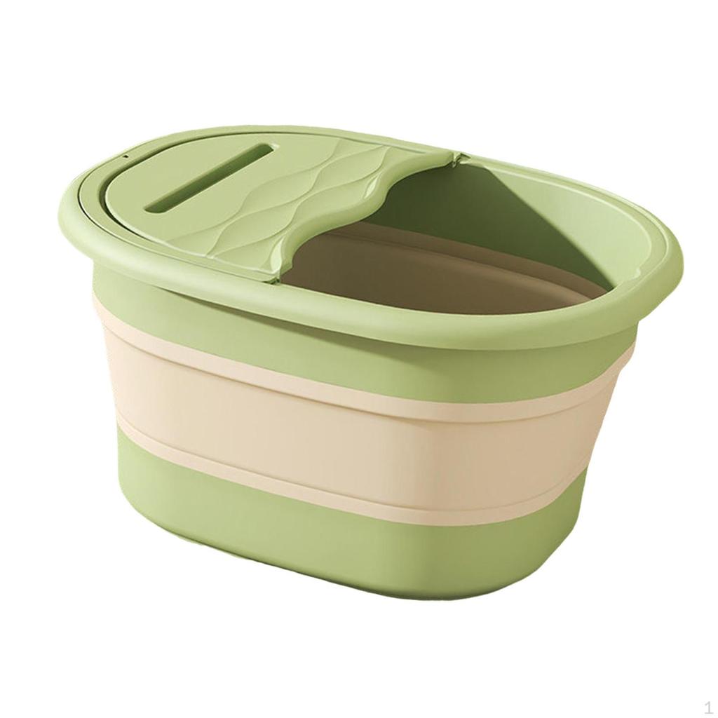 Foot Bath Basin Foldable Soak Tub Folding Feet Bucket Thickened with Lid for