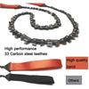 24 Zoll Survival Taschenkettensäge Klappsäge Kette 11 Gezahnte 3x Schneller Handsäge Mit Gurten Campingsäge Zum Holzsägen
