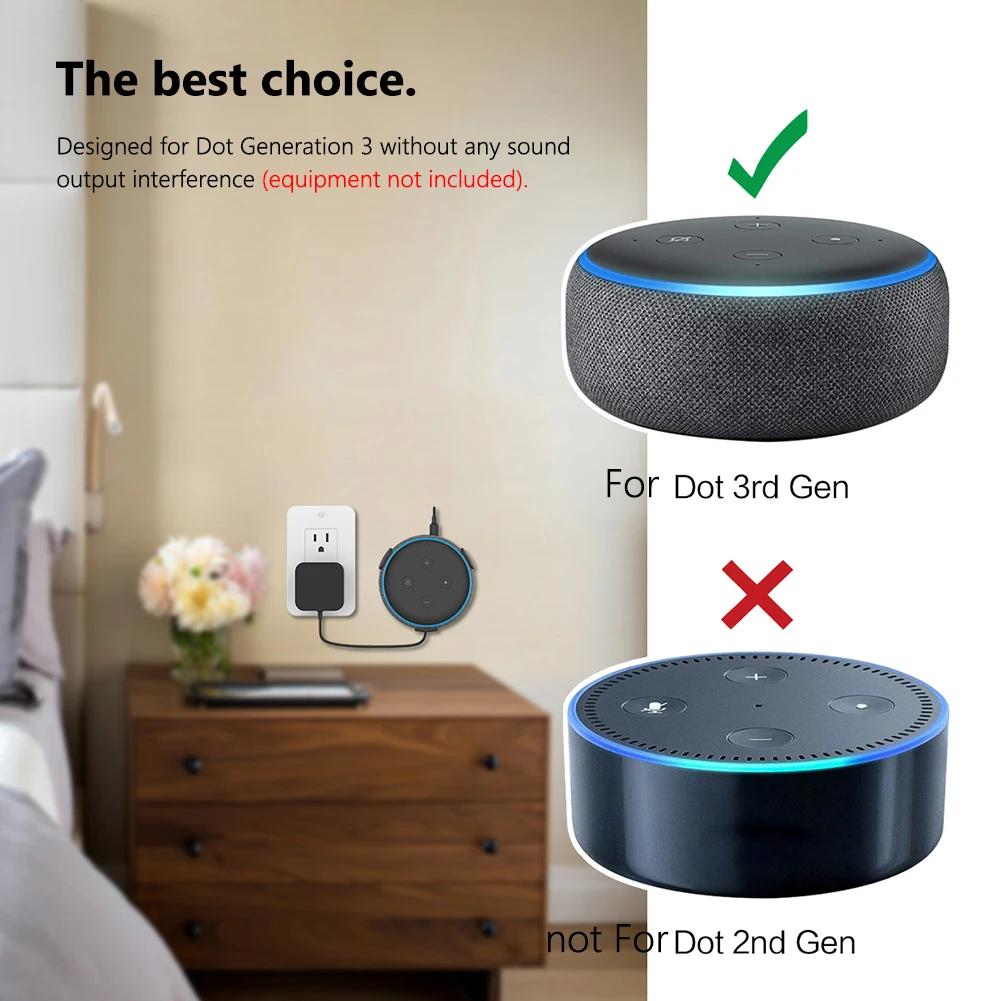 Speaker Wall Hanging Bracket Mount for Amazon Echo Dot 3rd Generation Smart Home Speaker Storage Organzier Rack
