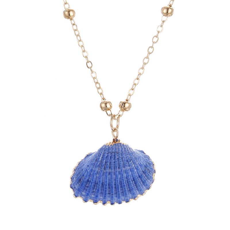 32 Styles Charm Boho Natural Shells Necklaces Scallop Pendant Necklace For Women Gifts Chain Style Alloy Seashell Summer Jewelry