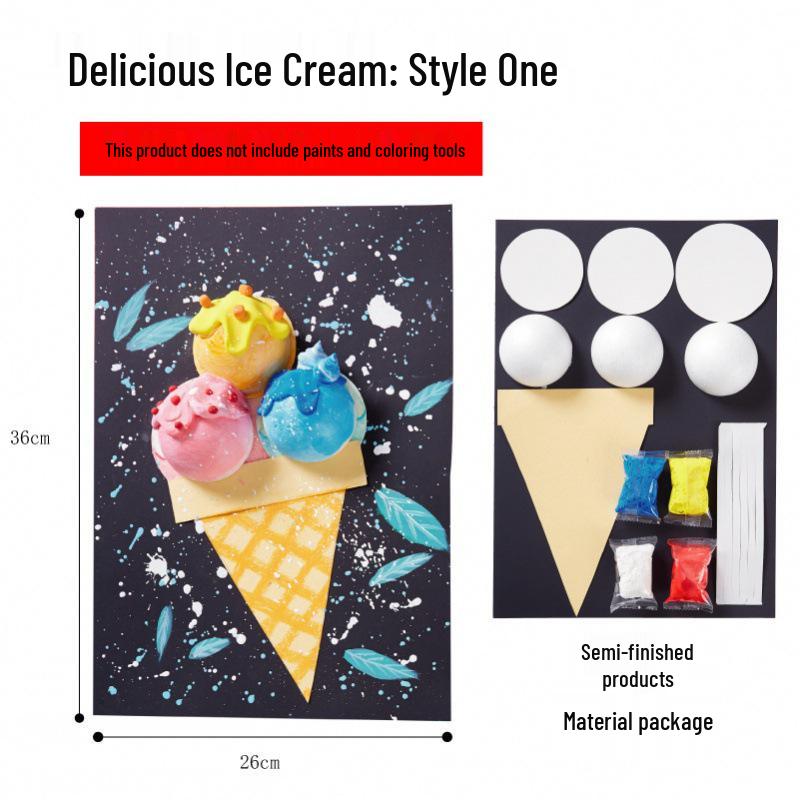 Creative Art Ice Cream Toy DIY Coloring Pack for Kids