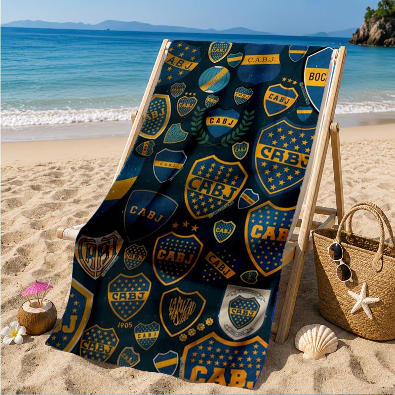 Boca Football Club Printed Microfiber Beach Towel, Soft And Absorbent, Quick-Dry, Ideal for Summer Travel, Beach Essential, Swimming Pool