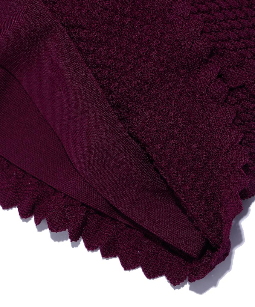 Yuhee Basic Shirring Knit Skirt Wine