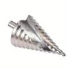 6-60mm Step Drill Bit, 12.5mm/0.5” Shank 4241 HSS Spiral Groove Drill Bit for Wood, Plastic, Thin Metal Sheet