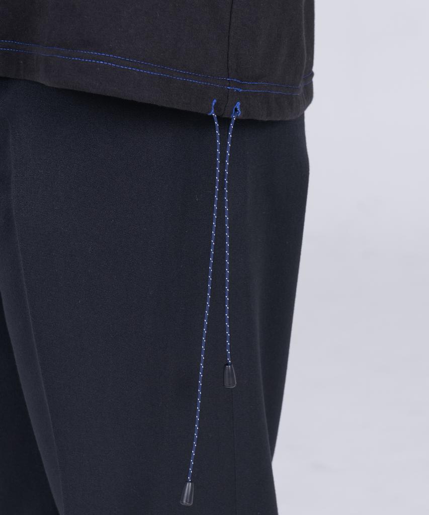 Odd Dot String Crop Long Sleeve W_Black