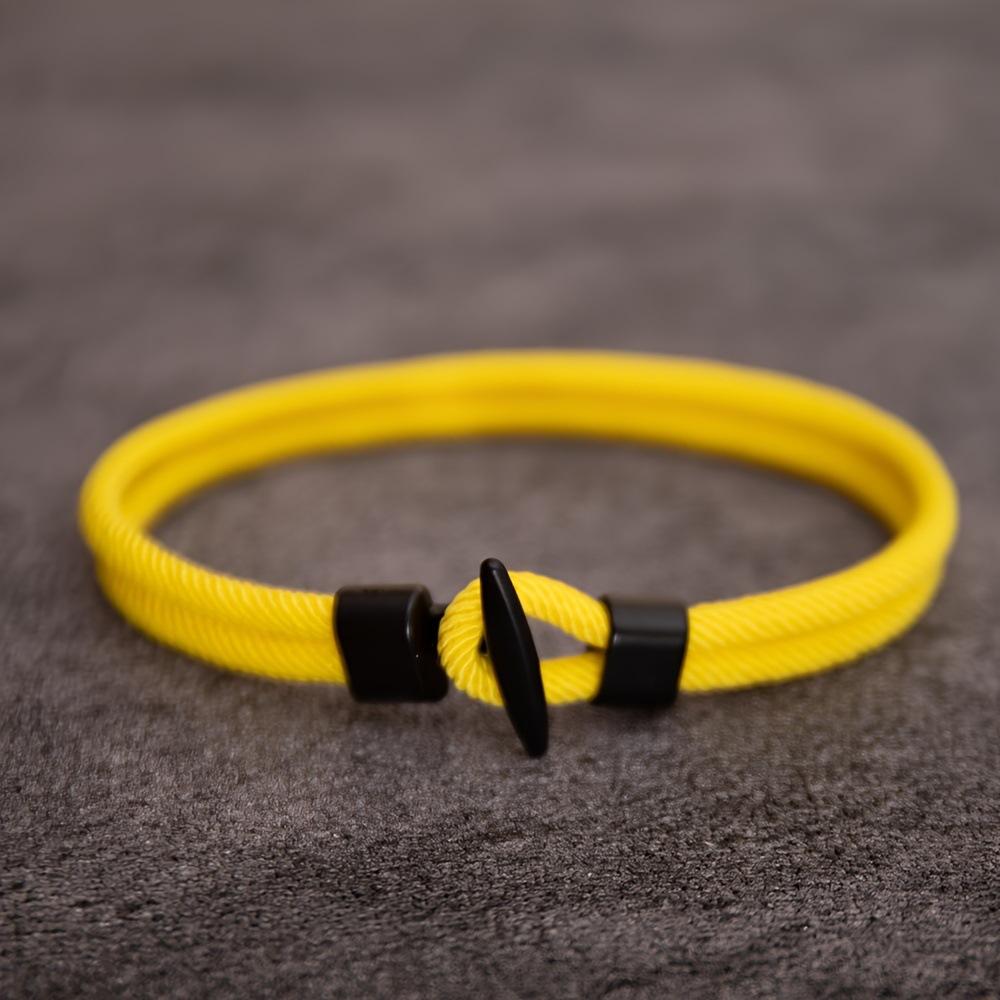 1 sztuka Czarny Zapięcie T Zapięcie Samolotowe Pleciona Bransoletka Mediolańska Kolorowa Bransoletka dla Pary Przyjaźni