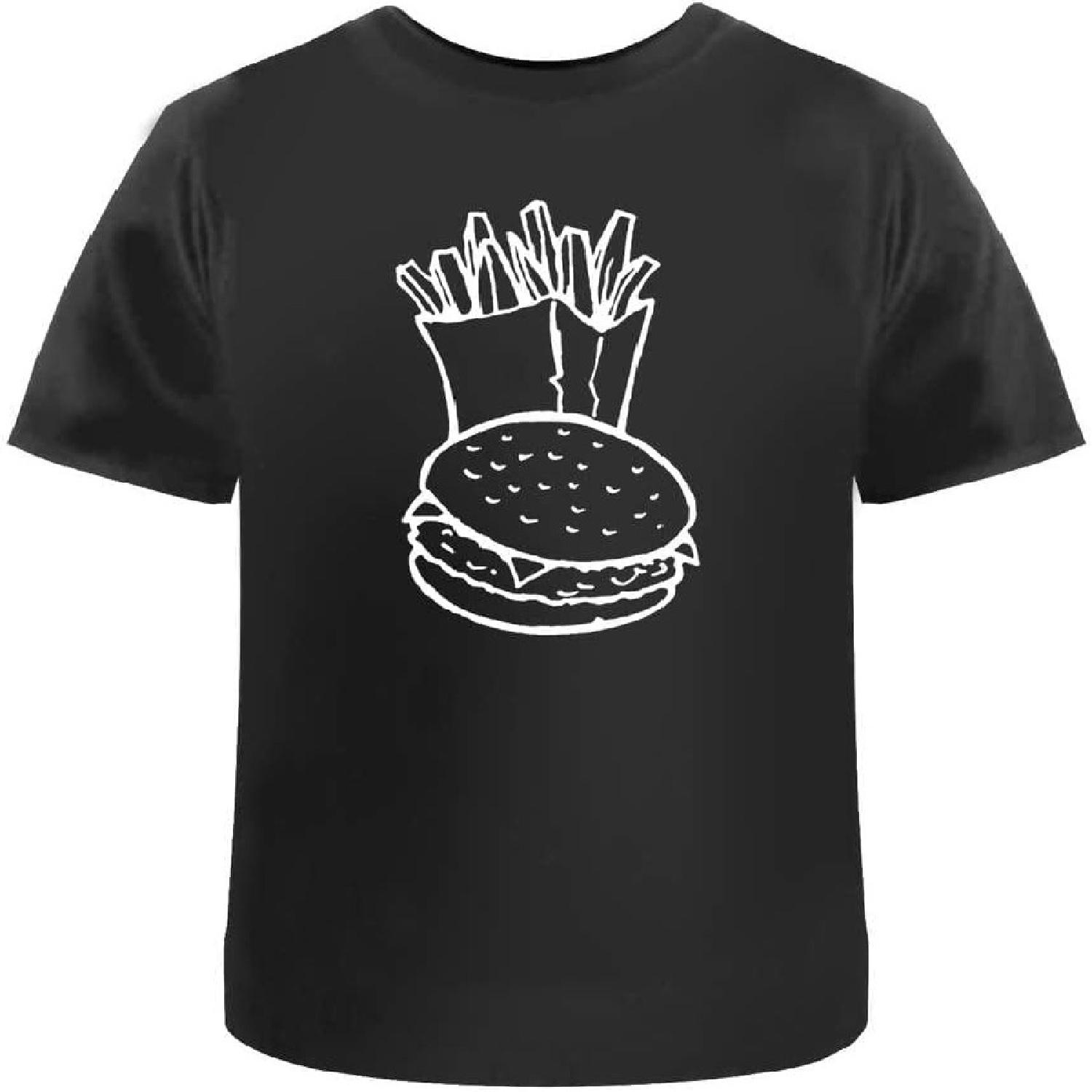 Azeeda  Burger & Fries  Unisex T-Shirt - 100% Cotton (S-XXL) (TA014323) S
