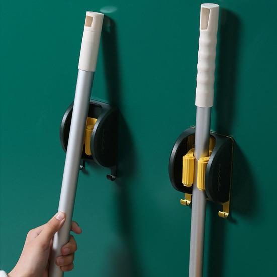 Wand-Montiert Mop Organizer Haushalt Wasserdichte Mop Lagerung Rack Stanzen Kostenloser Besen Aufhänger Haken Reinigung Werkzeug