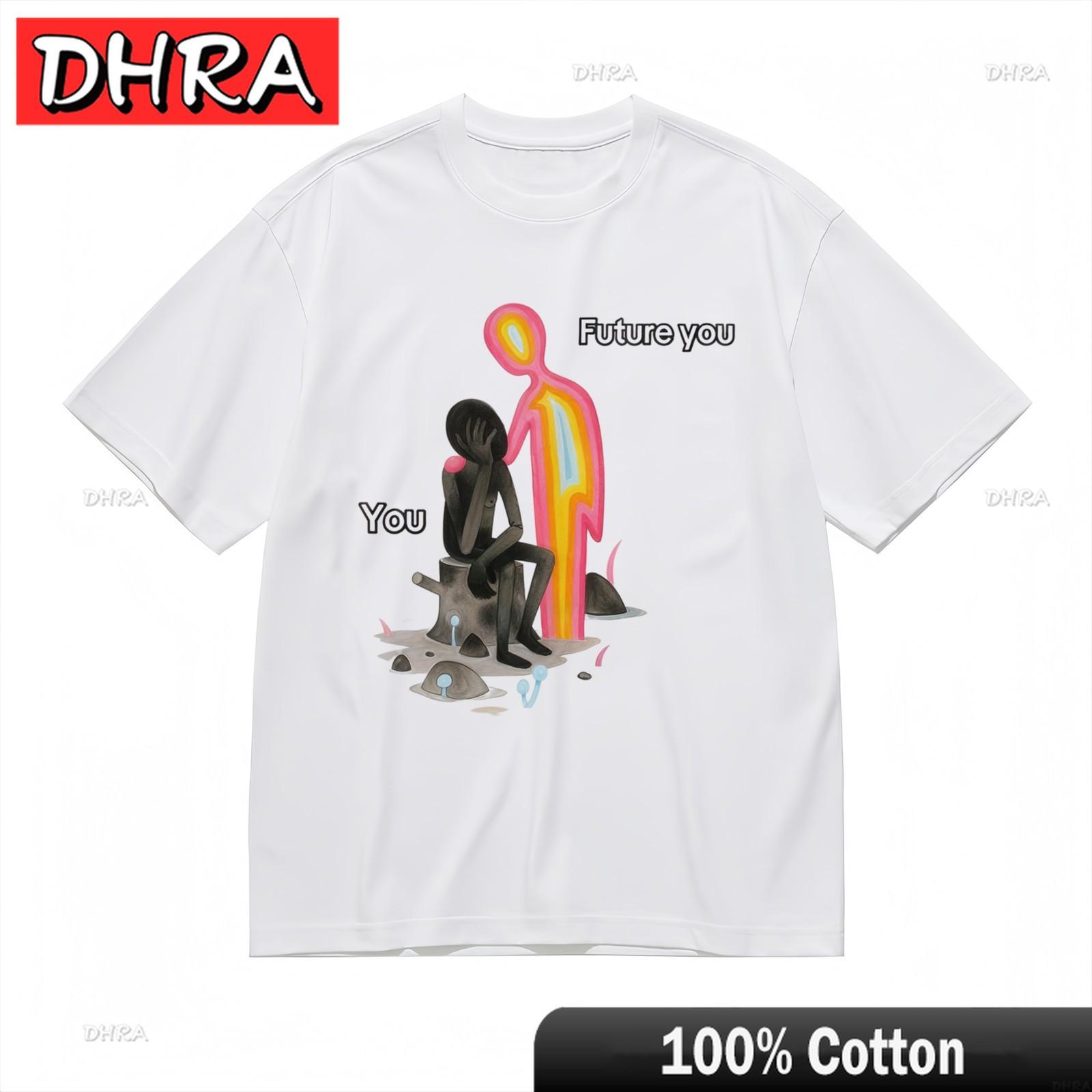 

Womens Oversize Casual Tshirt Past and Future Dual Portrait 100 Cotton Top Cool Trendy Unique Clothing for Gifts TShirt S