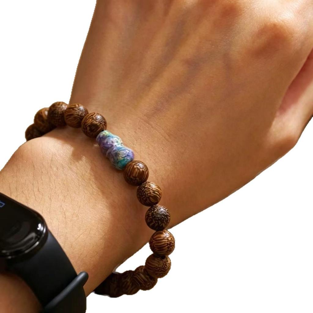 Exquisite Ethnic Sandalwood Amber Multi-strand Prayer Beads Bracelet for Women