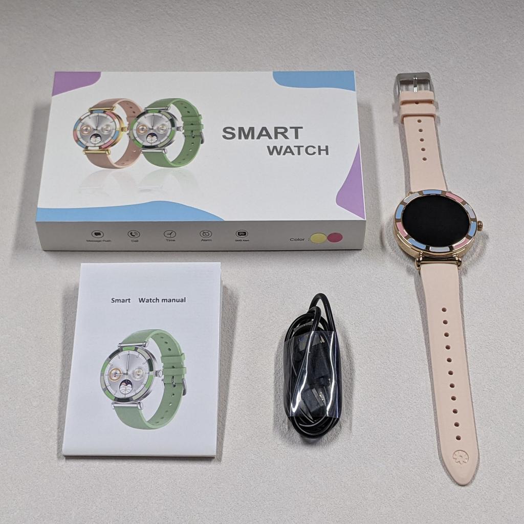 Rainbuvvy P61 Fashion Smart Watch 1.27inch IPS BT5.0 Capacitive Full Touch IP67 Waterproof Heart Rate Android Exquisite Watch