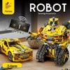Panlos Programmable Remote Control Robot Tracked Vehicle DIY Building Blocks Toy for Children