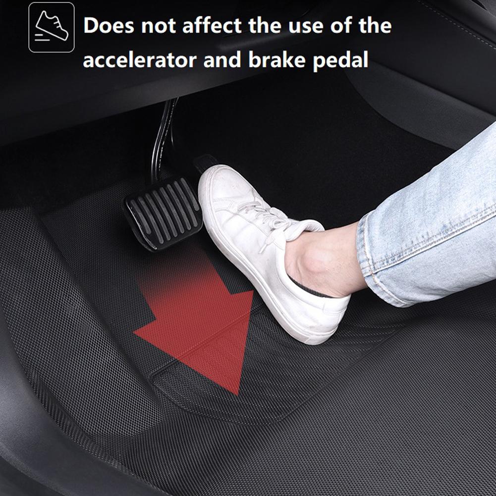 3 Stück Fußmatten für Autos Allwetter Automobil Vorder- Hinterfußmatten Wasserdichte Fußmatten Vertikale Maserung Auto Fußmatten