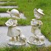European Resin Craft Figures for Kids' Outdoor Decor