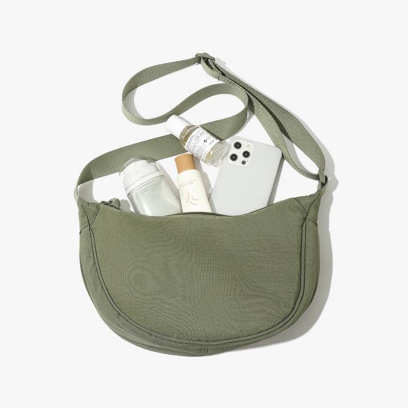Piccola Borsa a Tracolla in Tessuto Oxford per Donna con Chiusura a Zip e Tasca per Carte per Uso Quotidiano