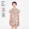 JNBY Frühlings-Freizeitkleid für Mädchen mit floralem Muster, A-Linie