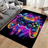 Colorful Neon Gaming Controller Carpet for Living Room Decor Suitable for use as an anti-slip for living room bedroom sofas