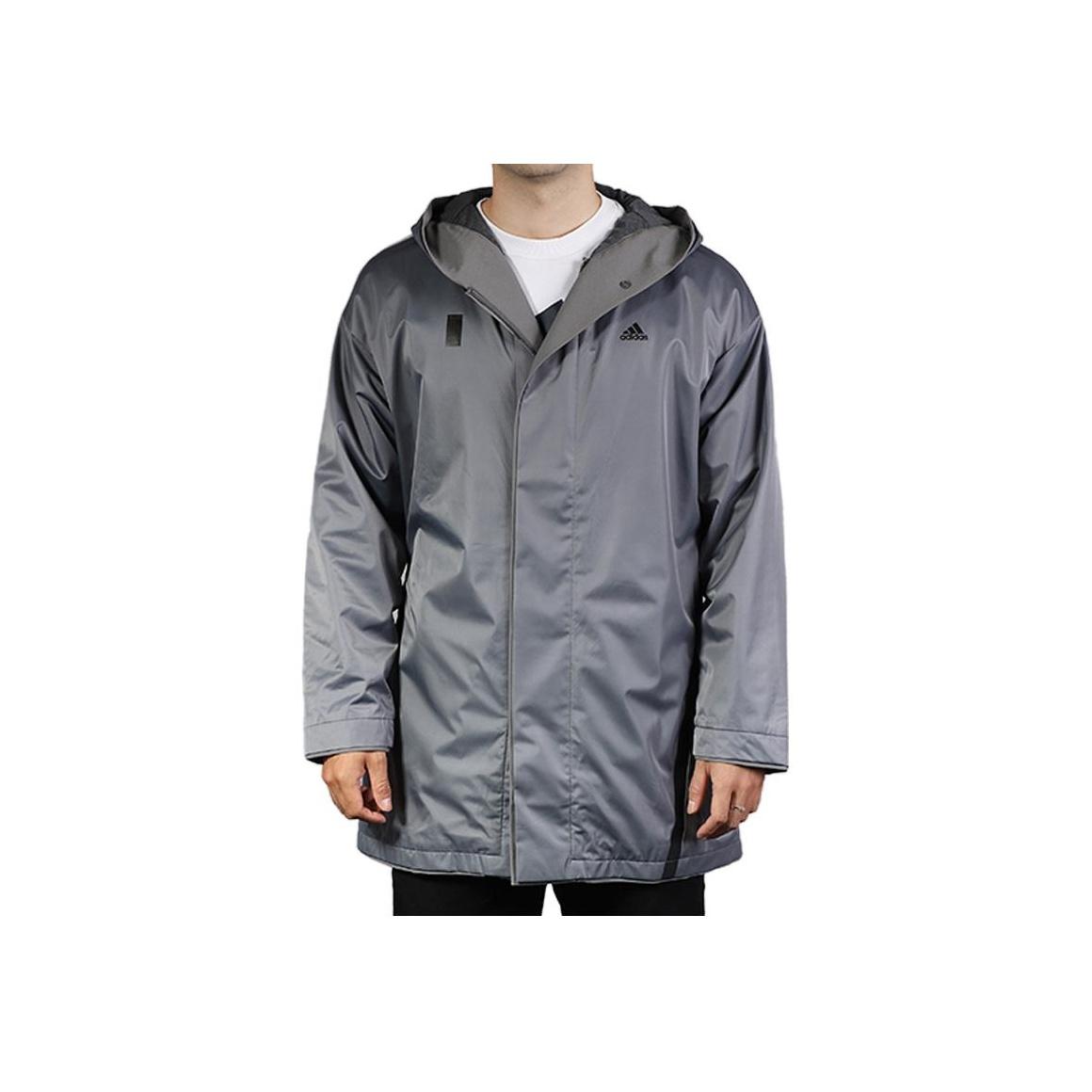 

Adidas сплошной цвет повседневная свободная куртка с капюшоном мужская верхняя одежда серый FJ6762 L