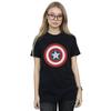Marvel Womens/Ladies Captain America Civil War Shield Cotton Boyfriend T-Shirt