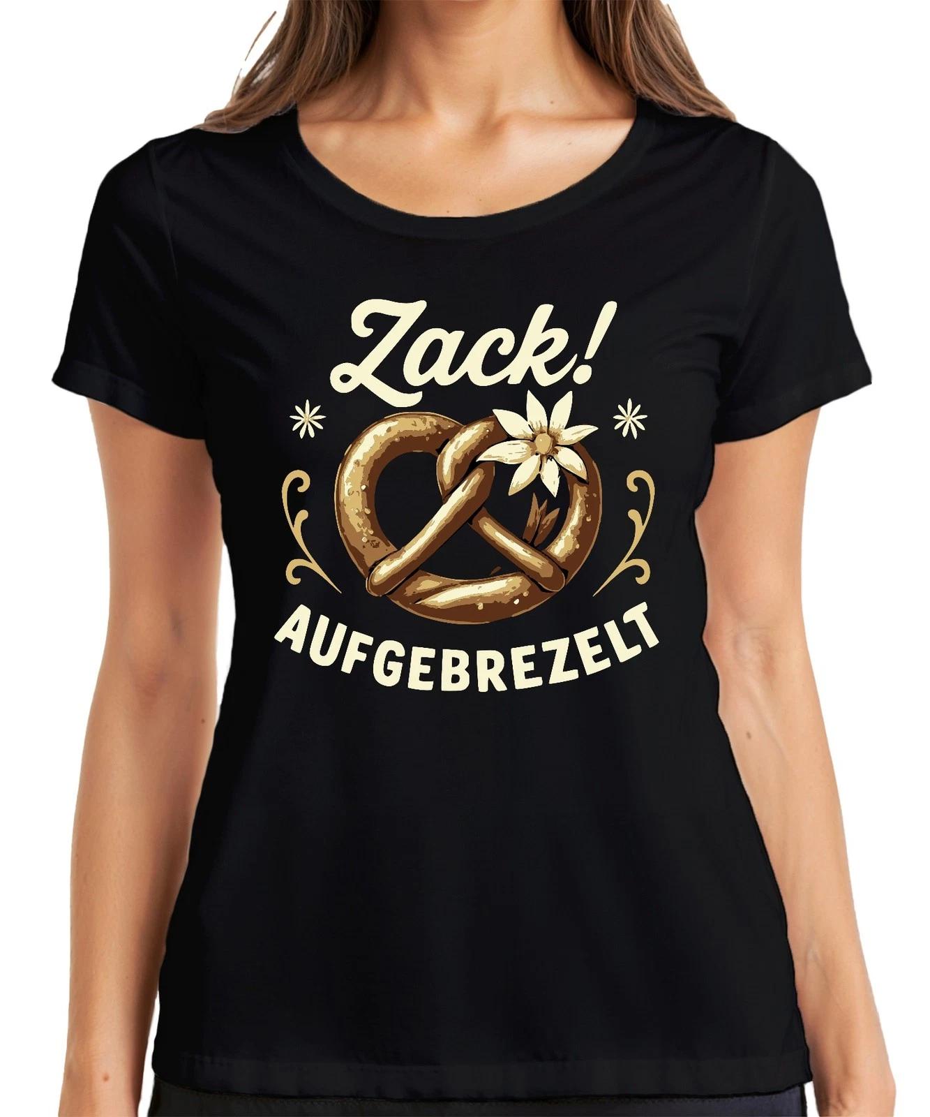 Zack pretzel Oktoberfest pretzel costume Edelweiss Oktoberfest funny women s T-shirt 3XL