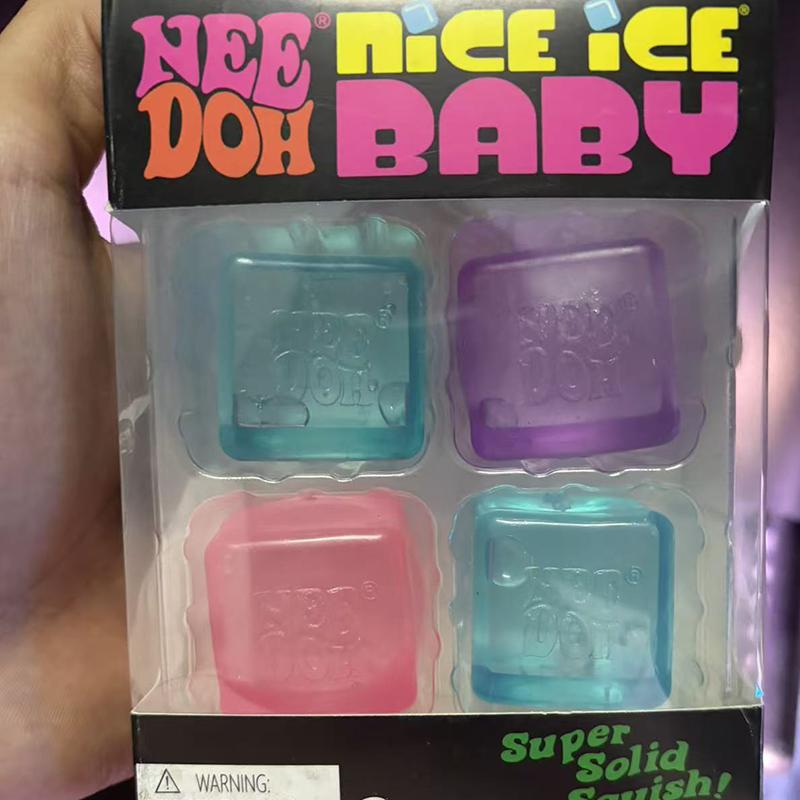 New Needoh Nice Ice Baby Shaped Sensory Toy, Super Solid Squish Squeeze Toy, Anxiety Relief Relaxation Fidget Toy For Adults