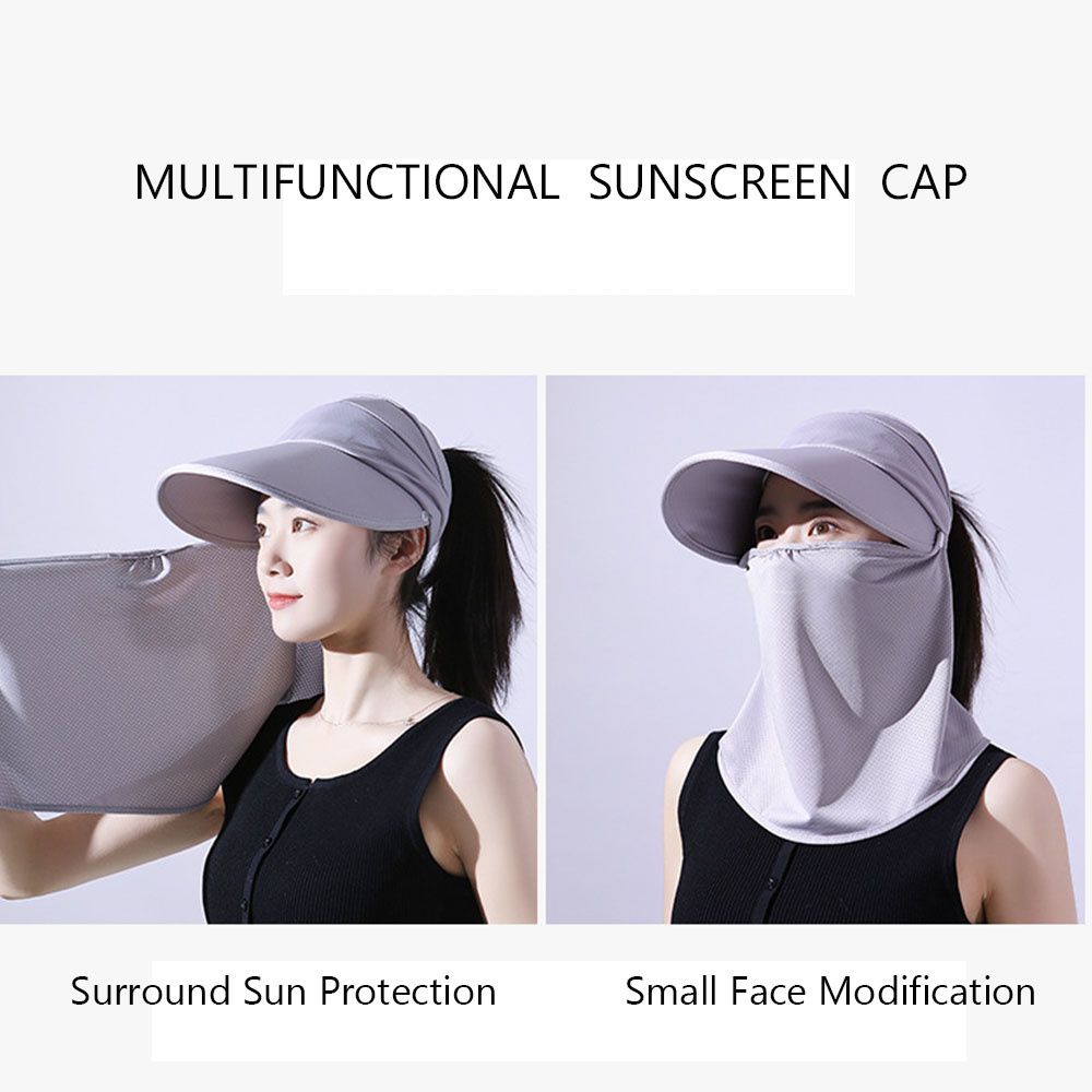 Hiking Lady Casual Outdoor Foldable Female Ponytail Hat Women Neck Cover Hat Sun Cap Wide Brim