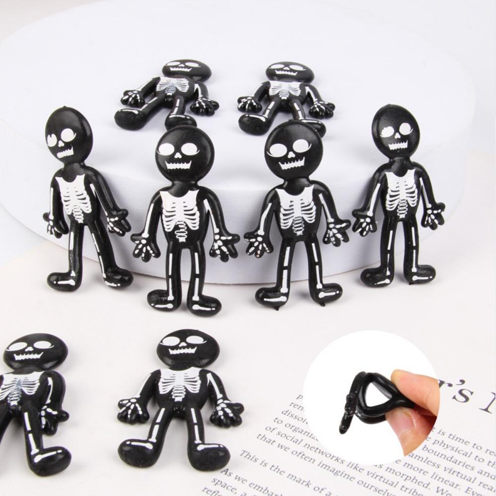12-36 Pcs Halloween Stretchable TPR Little Black Halloween Ghost Festival Tricky Funny Party Gift Decoration Carnival Gift