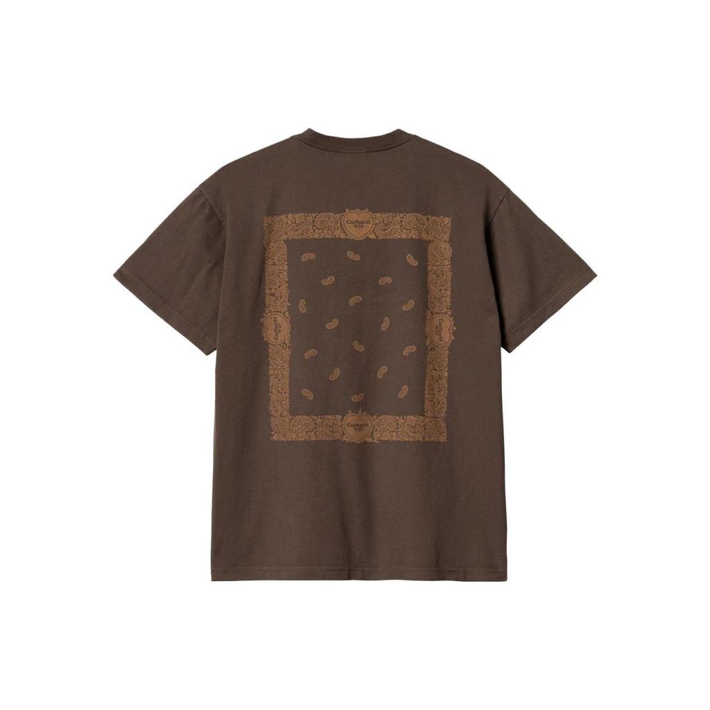 Carhartt WIP T-shirty Męskie Drzewo Siedmiu Liści Kolor Okrągły Dekolt Umiarkowany Prosty Krój I032439-1V9-06