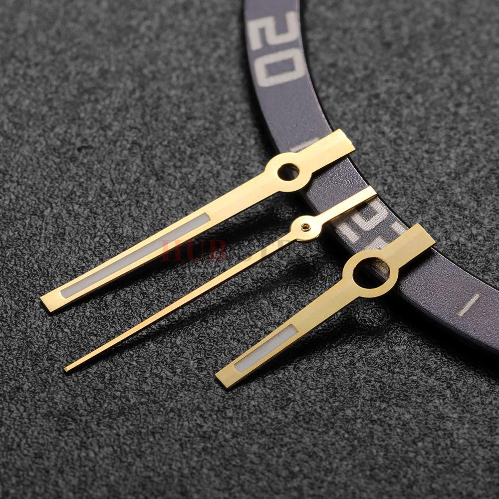 Modified Watch Hands Green Luminous Logbook Needle Silver Rose Gold Watch Needles for NH35/NH36/4R/7S Movement Watch Accessories