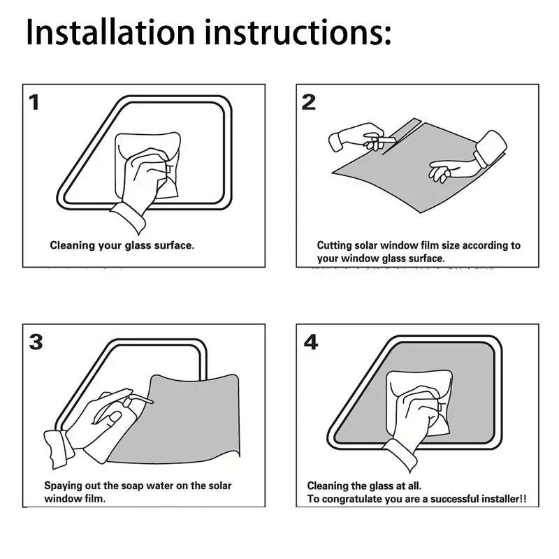 Solar Film Car Glass Sunscreen and Heat Insulation Black Car Window Film Roof Film with Cotton Stick