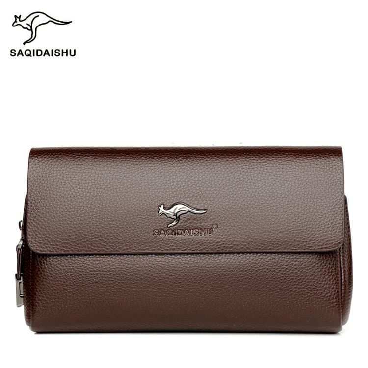 Men's Lychee Pattern Business Clutch Bag