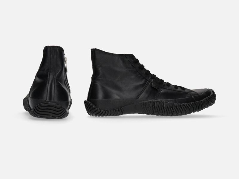Spingle Handmade Kangaroo Leather Sneakers Spm-443 Black