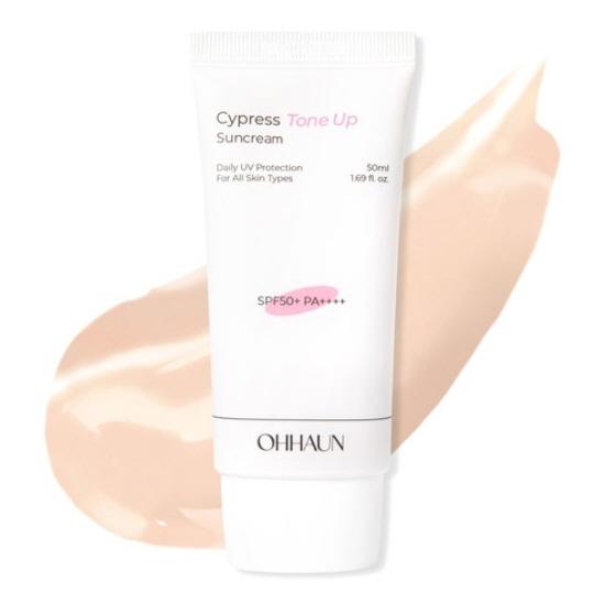 OHAVON Hinoki Water Tone-Up Sunscreen SPF50+ PA++++ Brightening Hydrating Sun Cream 50ml Tone-Up Sunscreen SPF50+ PA++++ Brightening Hydrat