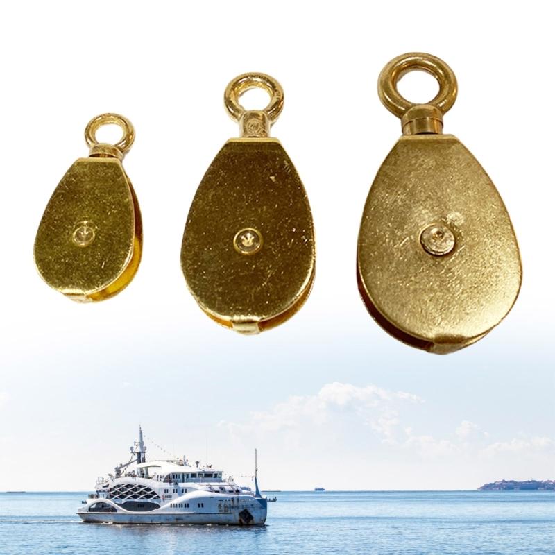 Marine Grade Copper Pulley Sheave Wheel Suitable for Sailboats and Fishing Vessels Corrosion Resistant Heavy Duty Design