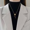 Butterfly Tassel Minimalist Furnace Real Gold Necklace Female Collarbone Chain Accessories
