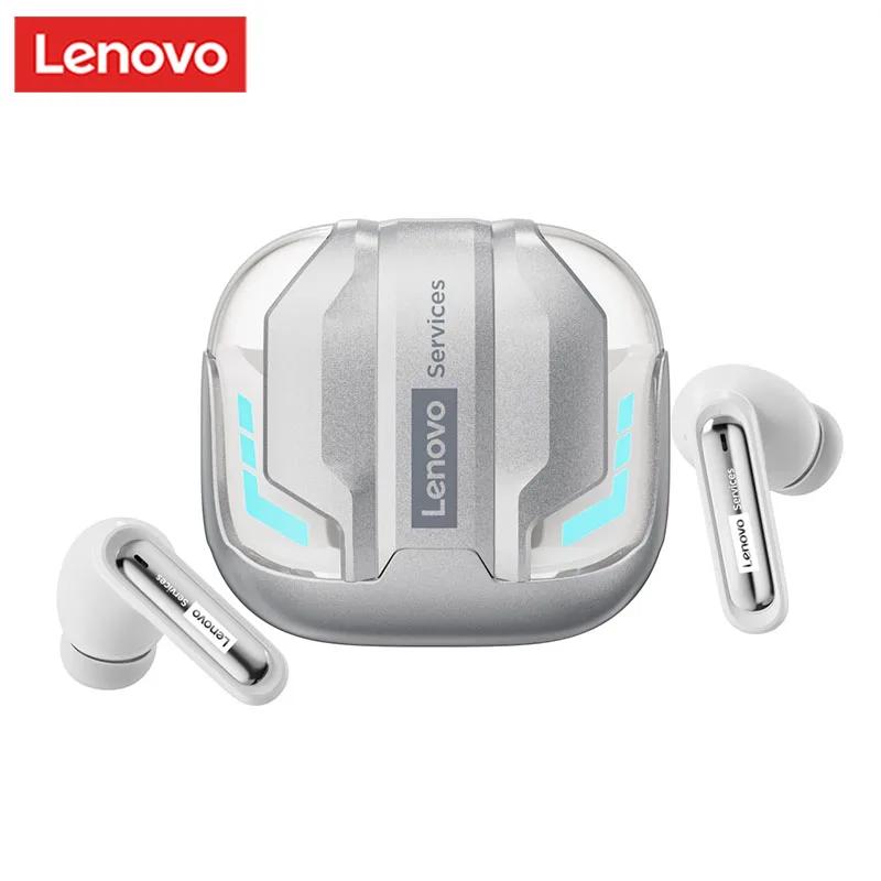 Cuffie da Gaming Wireless Originali Lenovo GT103 Suono Surround 720° Auricolari Bluetooth 6.0 Auricolari Sportivi con Cancellazione del Rumore (ENC) Luce Respiratoria Blu Ghiaccio