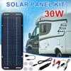 30W Solar Trickle Charger IP65 Car Battery Solar Panel Charging Kit 12-24V Solar Battery Charger For Car RV Boat Motorcycle
