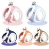 Adjustable Small Dog Harness & Leash Set – Soft Corduroy Vest for Bichon, Pomeranian, Kittens; Compatible with D-Size XS