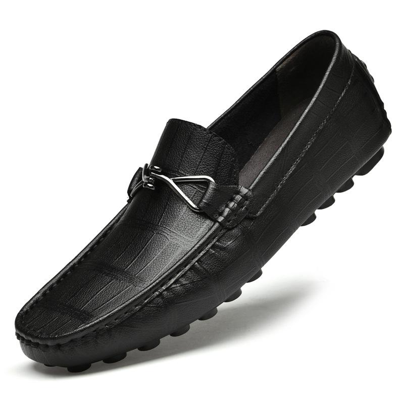 New Inner Height-increasing Men's Shoes 6 Two-layer Soft-soled Height-increasing Doudou Shoes Casual Lazy Men's Shoes