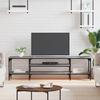 TV Cabinet Gray Sonoma 161 x 35 x 45 cm Particleboard & Iron