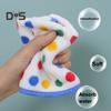 5Pcs Dish Towel Rainbow Dot Coral Velvet Rags Super Soft Absorbent Microfiber Towels Kitchen Drying Hands Tableware