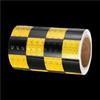 10CM*5M Reflective Tape Waterproof Adhesive Yellow-Black Grid High Visibility Warning Safety Reflectors Conspicuous Car Stickers