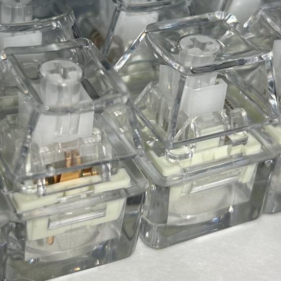 Механічна Клавіатура Брелок-Підвіска Іграшка для Зняття Стресу з Тактильним Клацаючим Звуком Прозорі Світлодіодні Кнопки Портативний Брелок