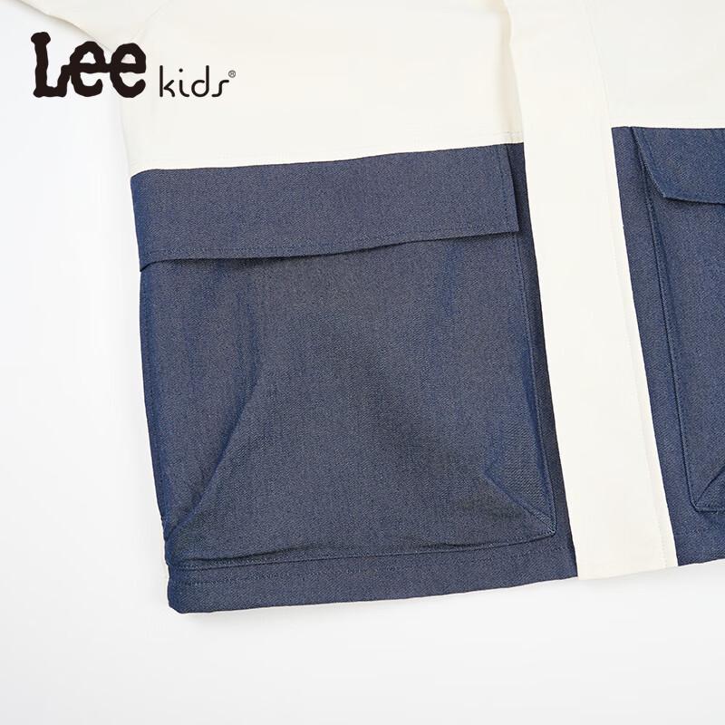 Lee Kids Retro Color-Block Hooded Faux Denim Jacket
