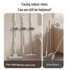 ABS Wall-Mounted Bathroom Rack: Strong Broom & Mop Holder