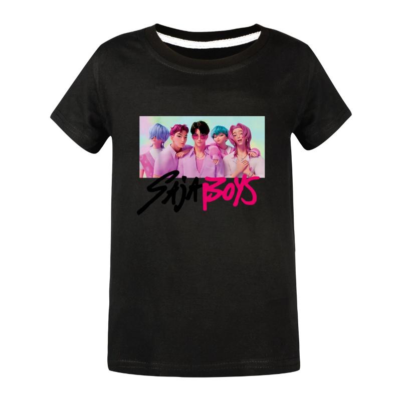 Children's Summer Cartoon Printed Short Sleeve T-Shirts Boys Comfortable Casual T-Shirts Versatile