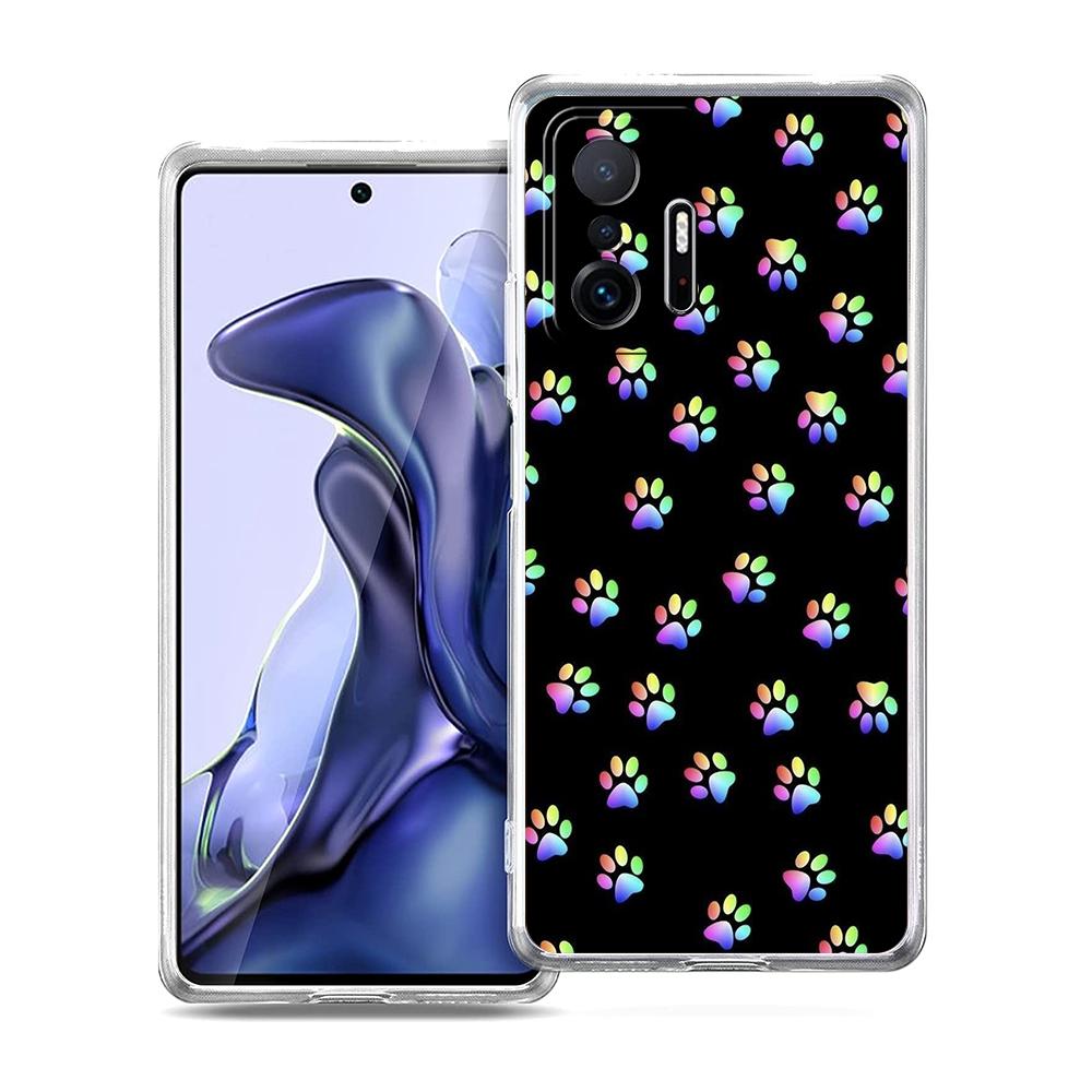 Dog Footprint Paw Cute Phone Case for Xiaomi Mi Poco F3 X3 X4 GT NFC M3 M4 11 Ultra 12 11X 11i Pro Lite 5G TPU Transparent Cover