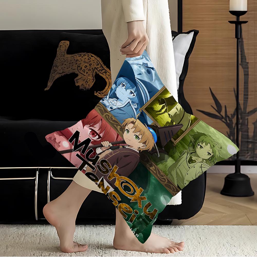 Classic Anime Mushoku Tensei Maple Design Cushion Cover Happy Autumn Harvest Decor Holiday Decorati Pillow Cover