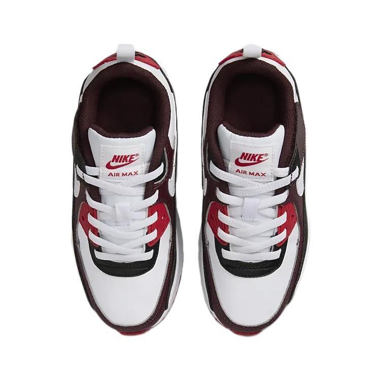 Nike Air Max 90 EasyOn Cushioning, Wear Resistant Low Top Kids Lifestyle Shoes White Red Black Kids' HF6357-600