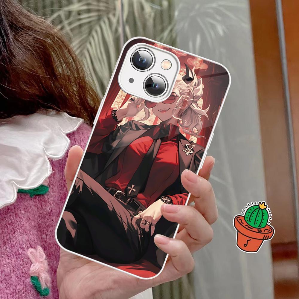 

Чехол для телефона Helltaker Закаленное стекло Для iPhone 14 13 12 11 Pro Mini XS MAX 14Plus X XS XR Fundas iphone 12
